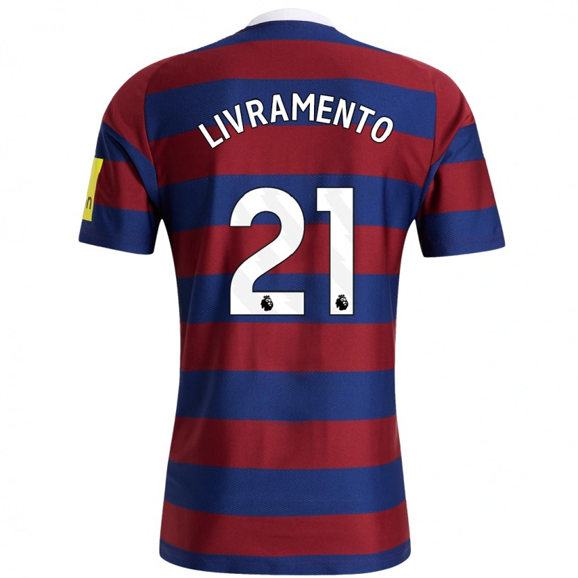 Danxen Kid Tino Livramento #21 Burgundy Navy Blue Away Jersey 2024/25 T-Shirt