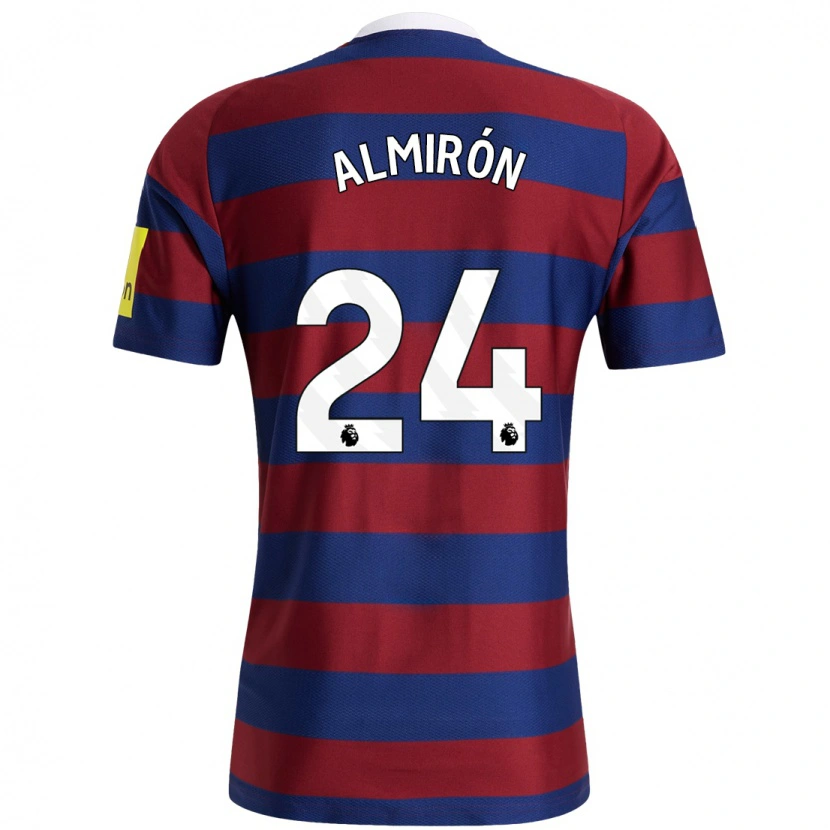 Danxen Kid Miguel Almirón #24 Burgundy Navy Blue Away Jersey 2024/25 T-Shirt