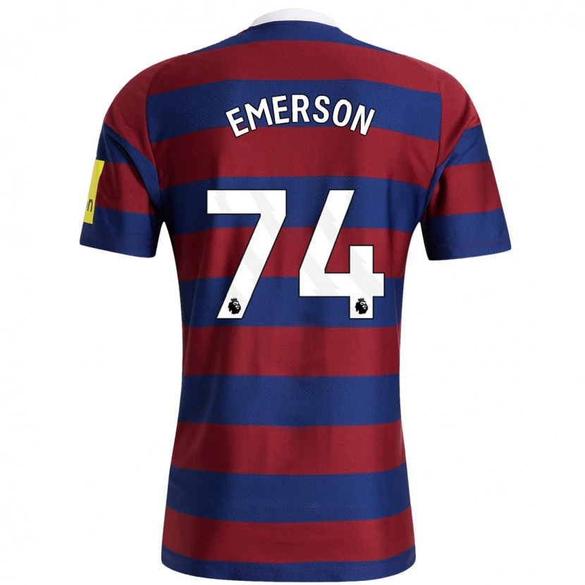 Danxen Kid Johnny Emerson #74 Burgundy Navy Blue Away Jersey 2024/25 T-Shirt