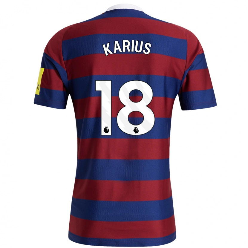 Danxen Kid Loris Karius #18 Burgundy Navy Blue Away Jersey 2024/25 T-Shirt