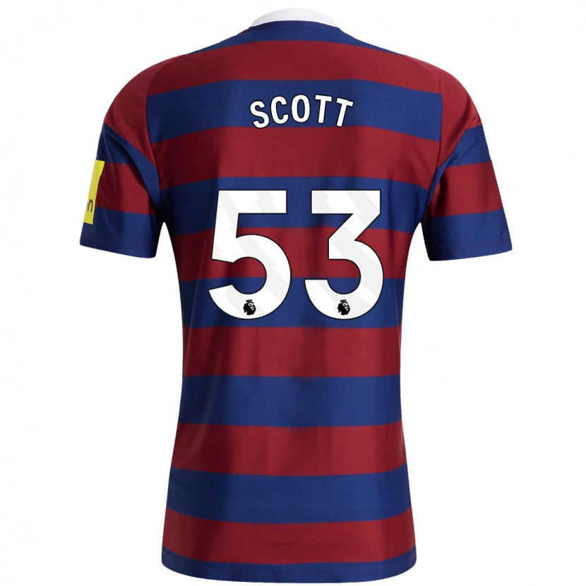 Danxen Kid Joshua Scott #53 Burgundy Navy Blue Away Jersey 2024/25 T-Shirt