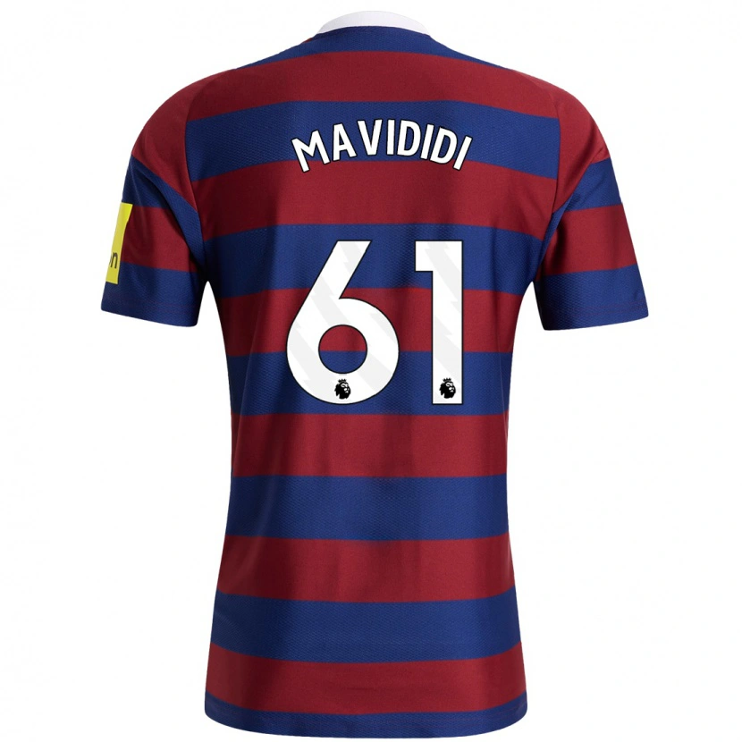 Danxen Kid Shaun Mavididi #61 Burgundy Navy Blue Away Jersey 2024/25 T-Shirt