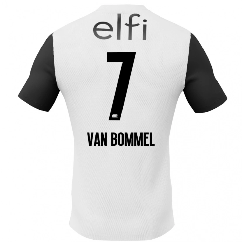 Danxen Kid Ruben Van Bommel #7 White Black Away Jersey 2024/25 T-Shirt