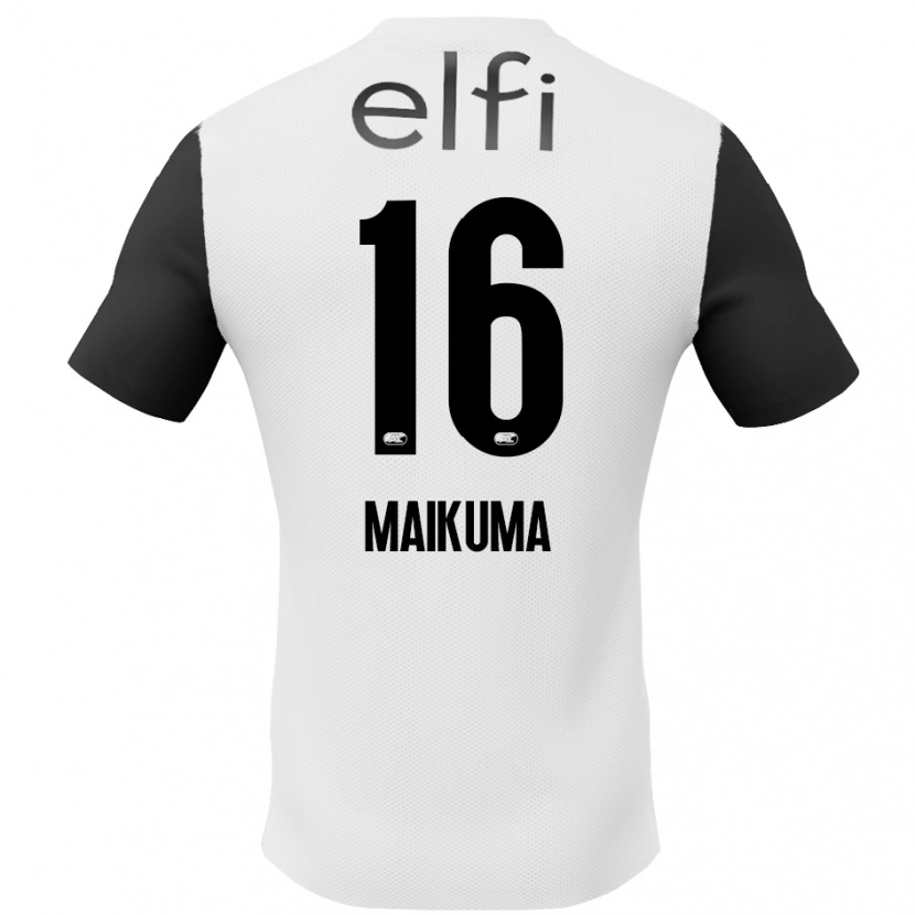 Danxen Kid Seiya Maikuma #16 White Black Away Jersey 2024/25 T-Shirt