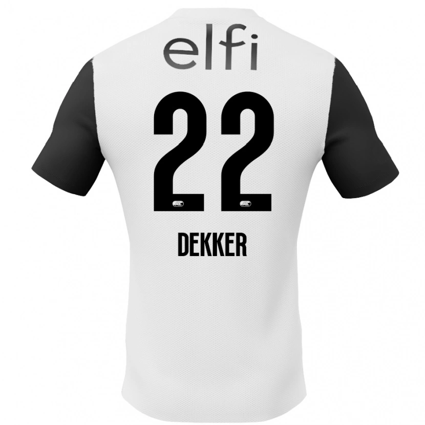 Danxen Kid Maxim Dekker #22 White Black Away Jersey 2024/25 T-Shirt