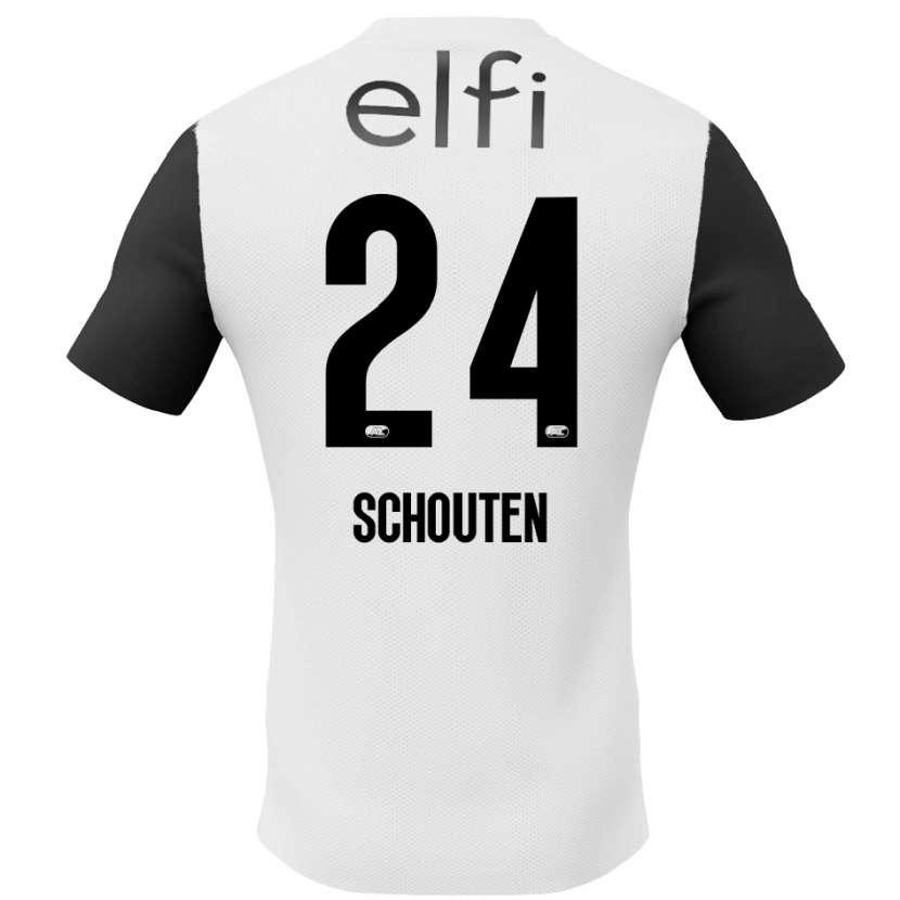 Danxen Kid Lewis Schouten #24 White Black Away Jersey 2024/25 T-Shirt