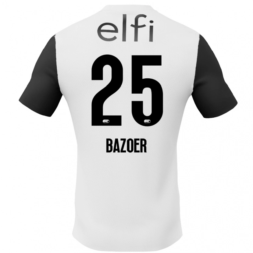 Danxen Kid Riechedly Bazoer #25 White Black Away Jersey 2024/25 T-Shirt