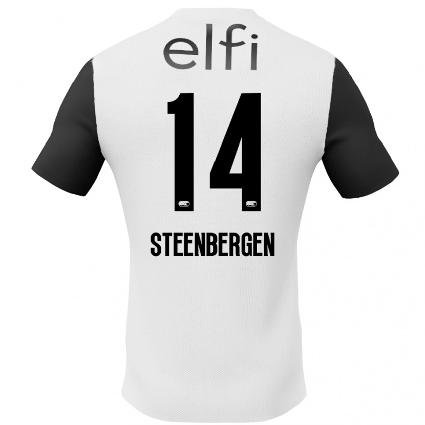 Danxen Kid Thom Steenbergen #14 White Black Away Jersey 2024/25 T-Shirt