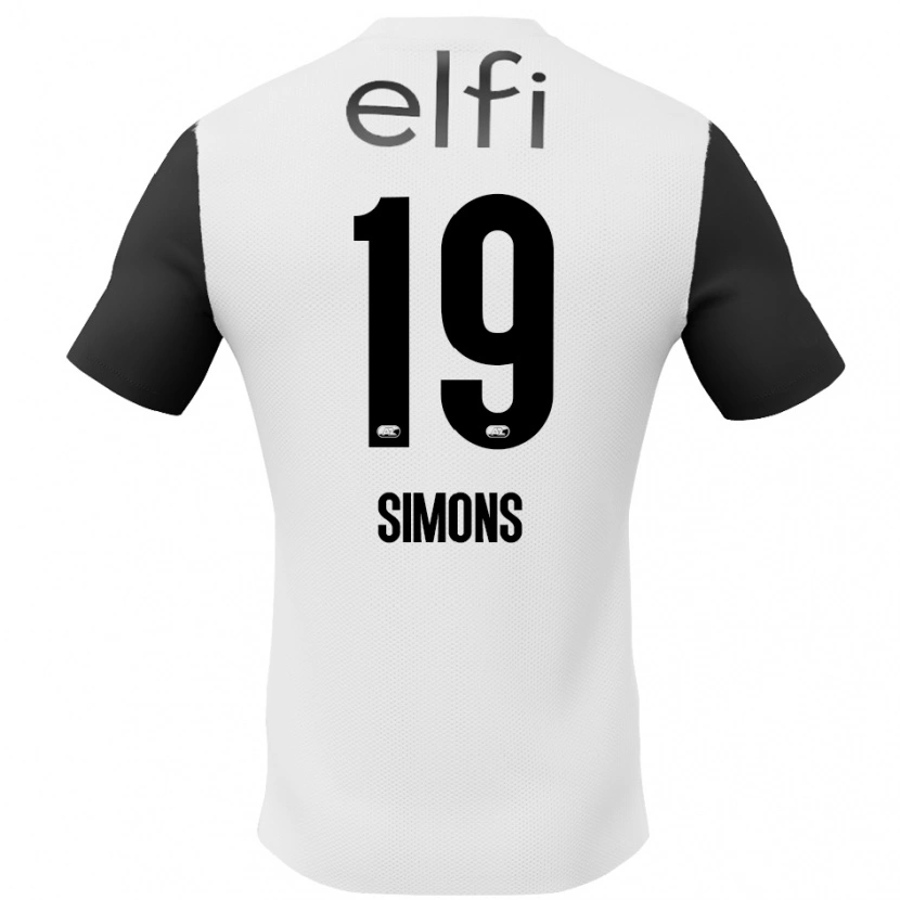 Danxen Kid Saviola Simons #19 White Black Away Jersey 2024/25 T-Shirt