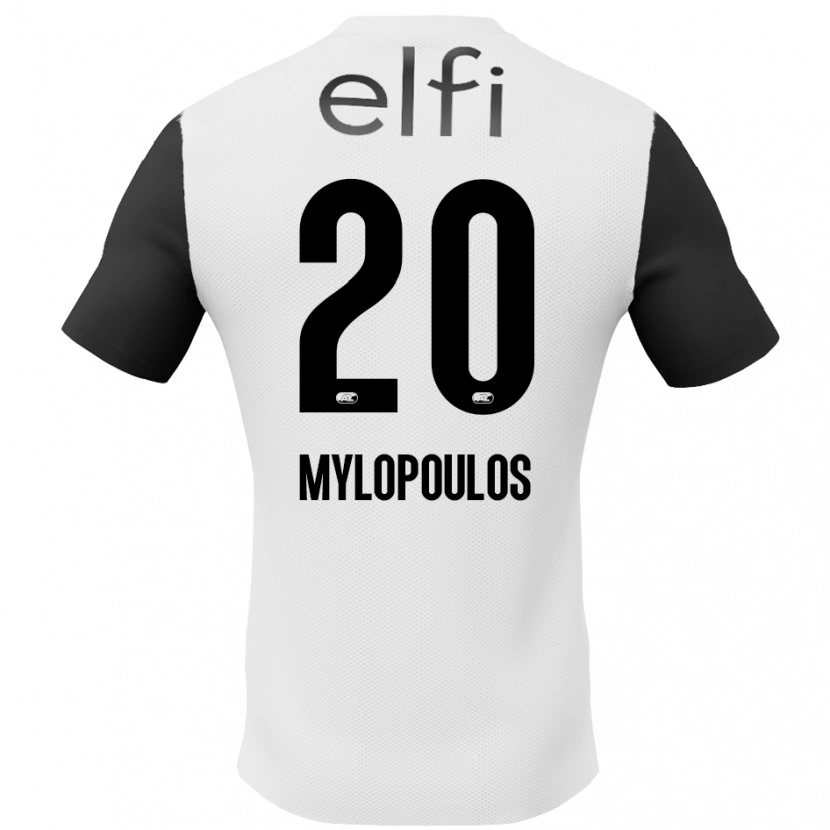 Danxen Kid Marios Mylopoulos #20 White Black Away Jersey 2024/25 T-Shirt