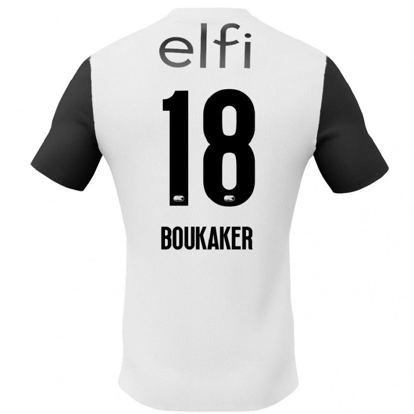 Danxen Kid Romaissa Boukaker #18 White Black Away Jersey 2024/25 T-Shirt