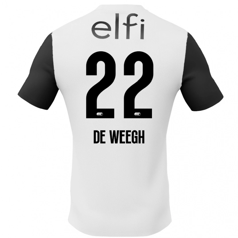 Danxen Kid Bo Op De Weegh #22 White Black Away Jersey 2024/25 T-Shirt