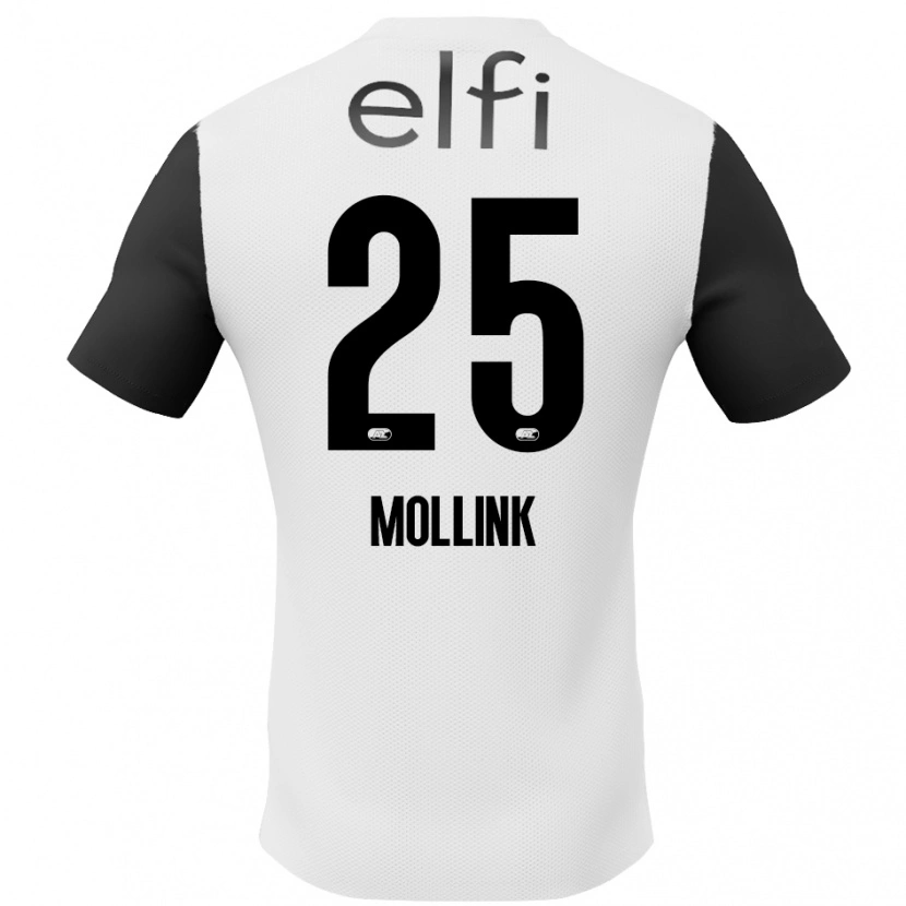 Danxen Kid Yaël Mollink #25 White Black Away Jersey 2024/25 T-Shirt