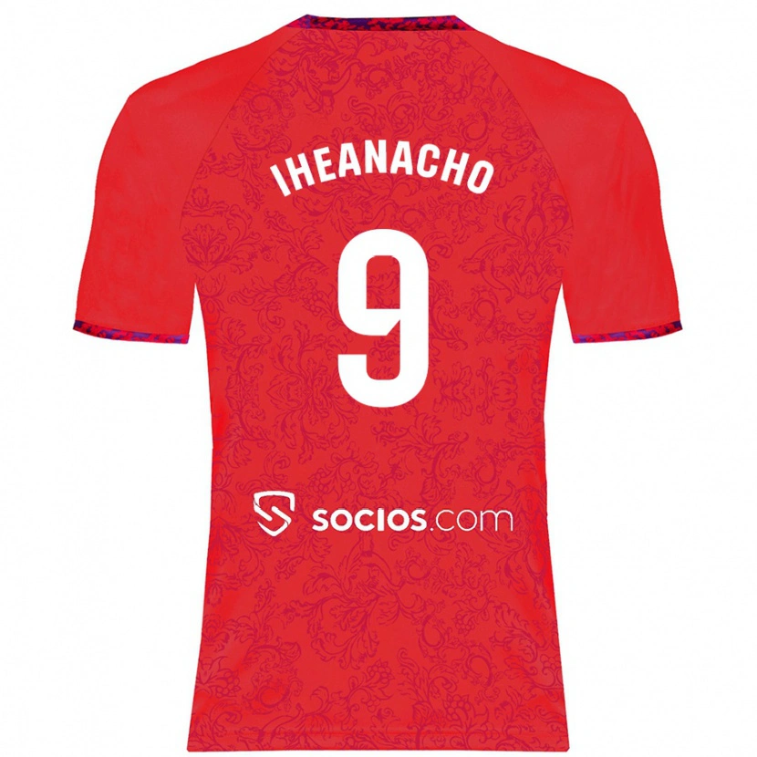 Danxen Kid Kelechi Iheanacho #9 Red Away Jersey 2024/25 T-Shirt