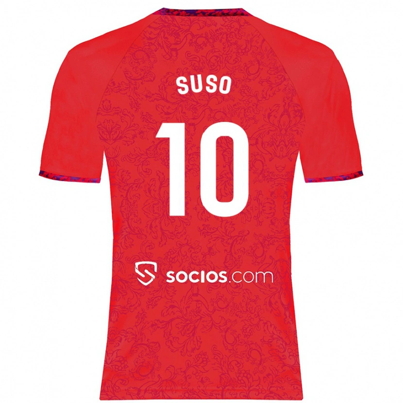 Danxen Kid Suso #10 Red Away Jersey 2024/25 T-Shirt