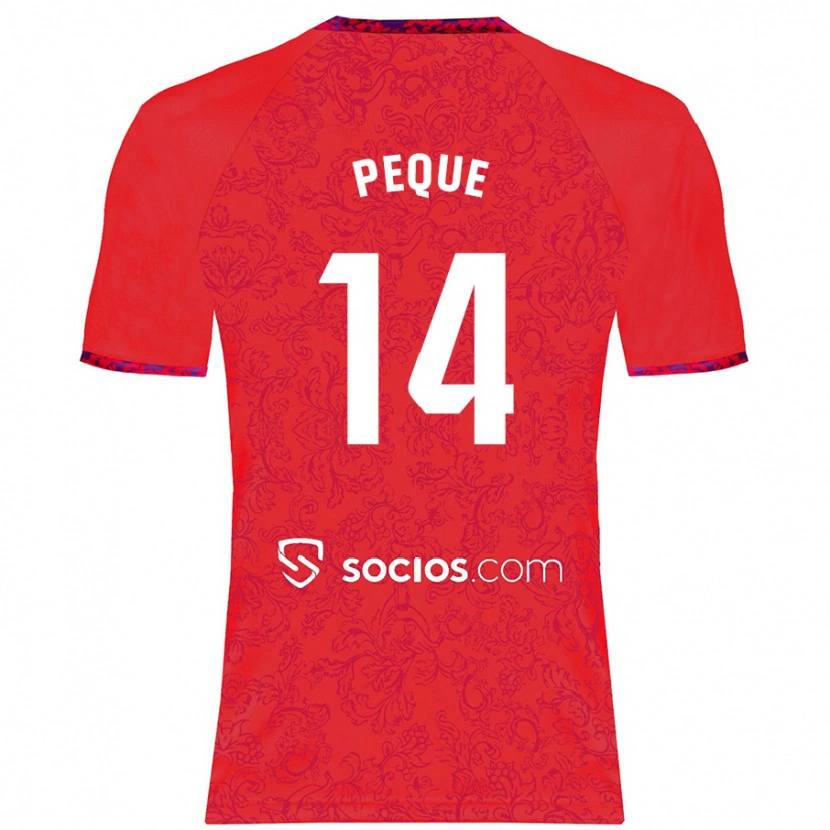 Danxen Kid Peque Fernández #14 Red Away Jersey 2024/25 T-Shirt