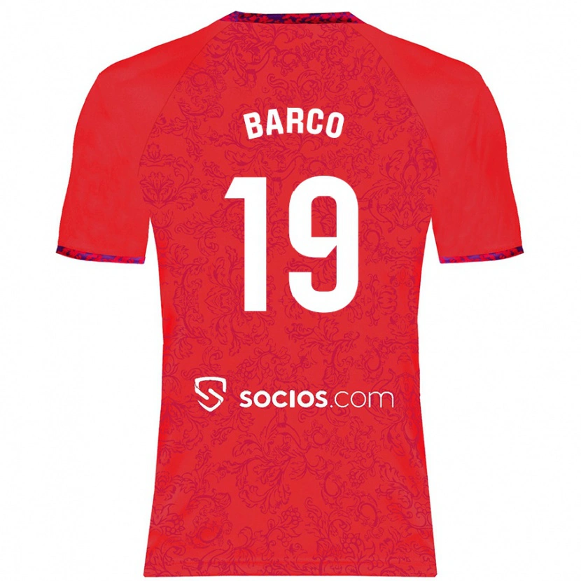 Danxen Kid Valentín Barco #19 Red Away Jersey 2024/25 T-Shirt