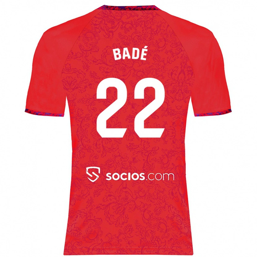 Danxen Kid Loïc Badé #22 Red Away Jersey 2024/25 T-Shirt