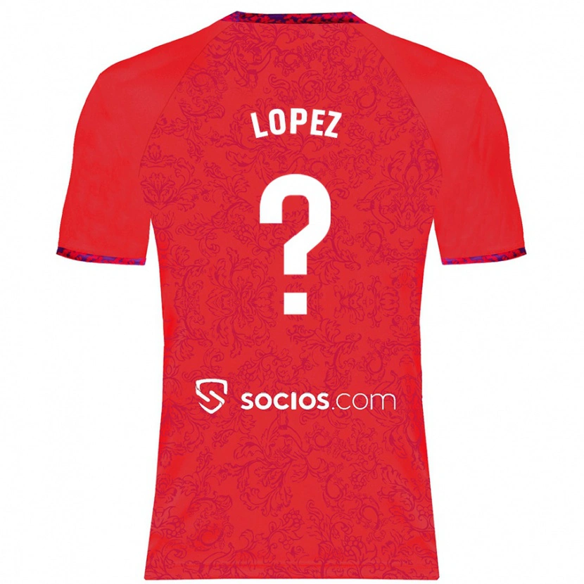 Danxen Kid David López #0 Red Away Jersey 2024/25 T-Shirt