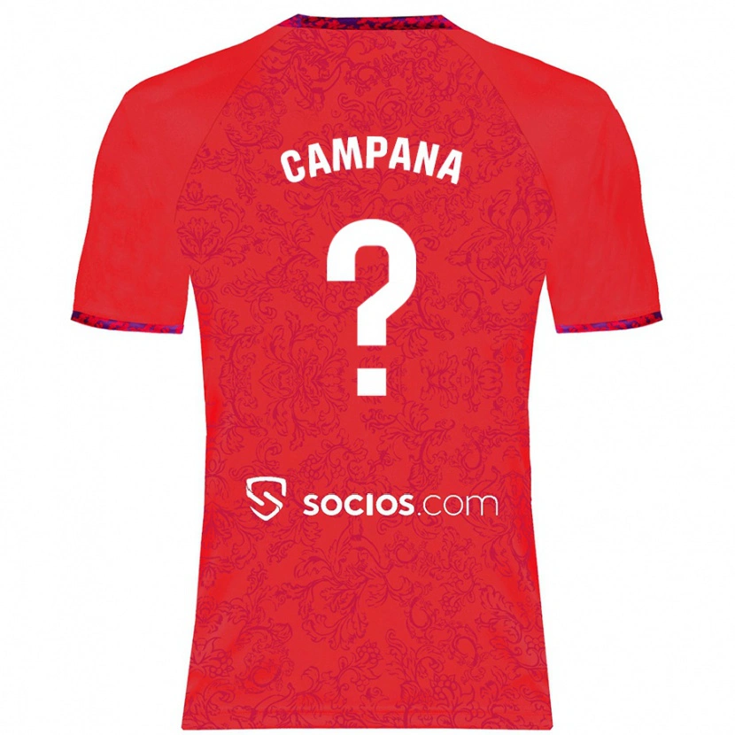 Danxen Kid Massimo Campana #0 Red Away Jersey 2024/25 T-Shirt