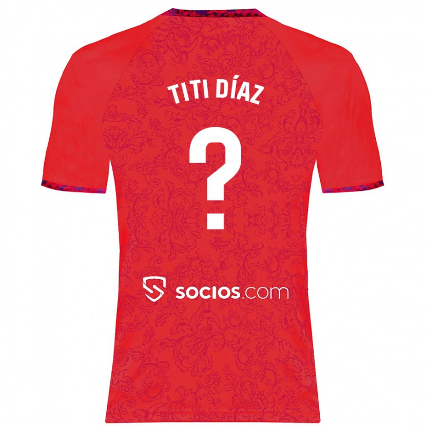 Danxen Kid Titi Díaz #0 Red Away Jersey 2024/25 T-Shirt