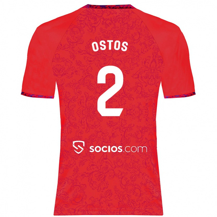 Danxen Kid Fran Ostos #2 Red Away Jersey 2024/25 T-Shirt