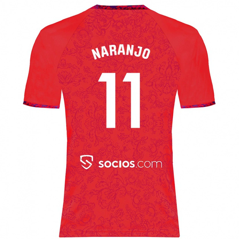 Danxen Kid Mario Naranjo #11 Red Away Jersey 2024/25 T-Shirt