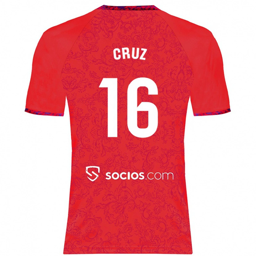 Danxen Kid Jesús Cruz #16 Red Away Jersey 2024/25 T-Shirt