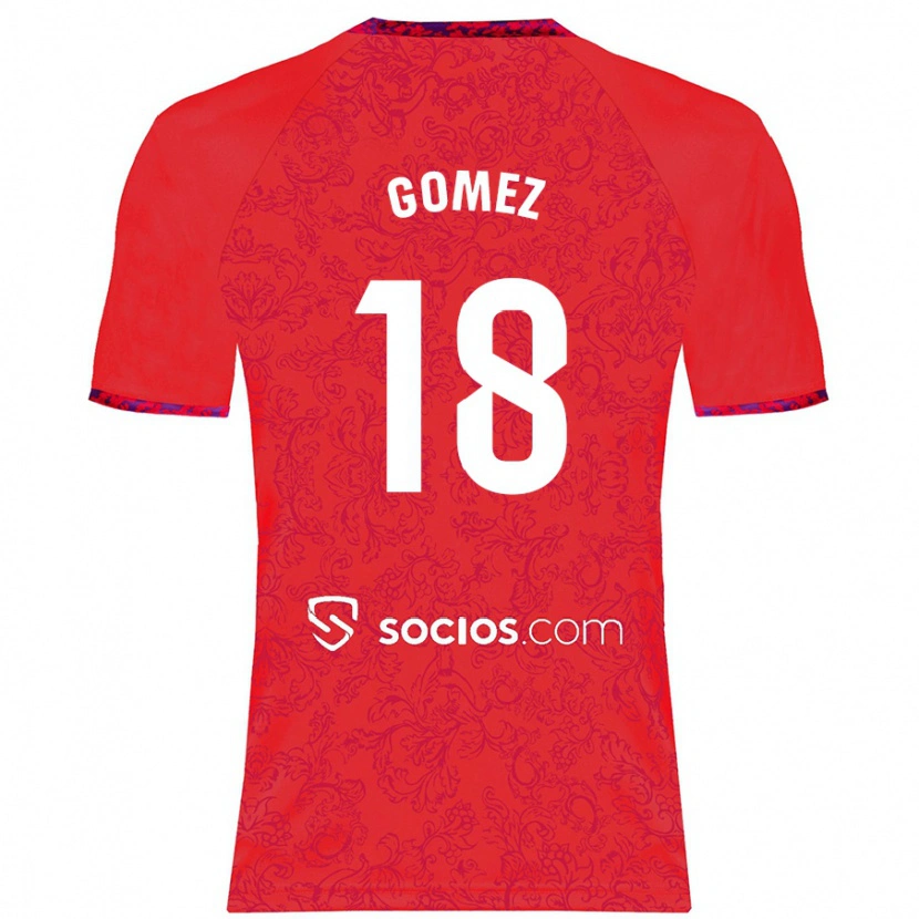 Danxen Kid Raúl Gómez #18 Red Away Jersey 2024/25 T-Shirt