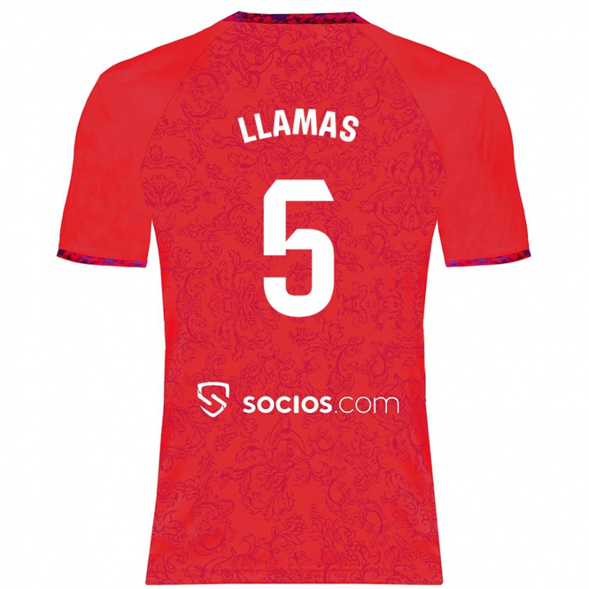 Danxen Kid Eva Llamas #5 Red Away Jersey 2024/25 T-Shirt