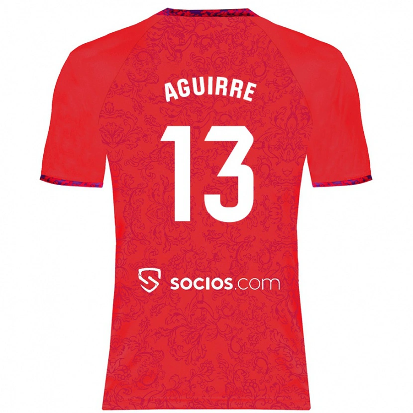 Danxen Kid Yolanda Aguirre #13 Red Away Jersey 2024/25 T-Shirt