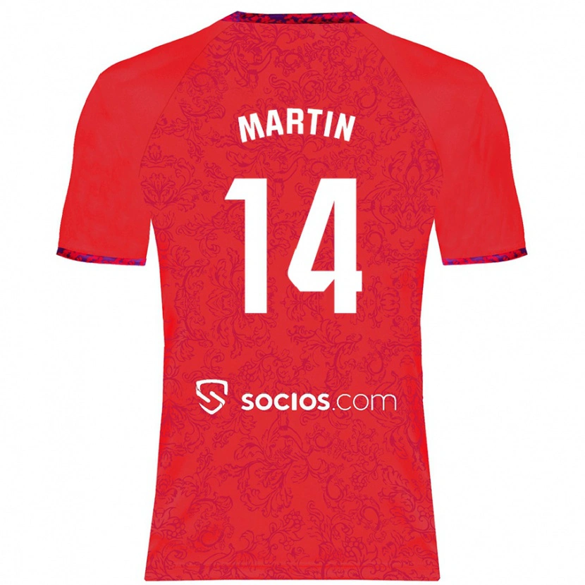 Danxen Kid Nazareth Martín #14 Red Away Jersey 2024/25 T-Shirt