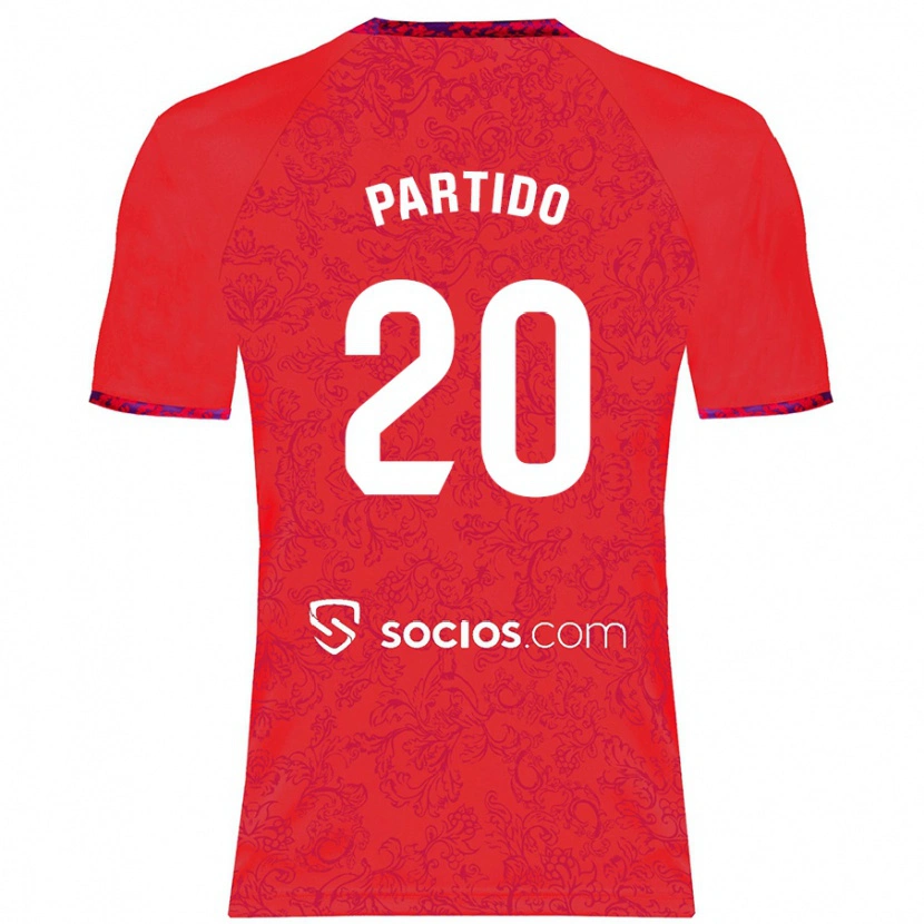 Danxen Kid Paula Partido #20 Red Away Jersey 2024/25 T-Shirt