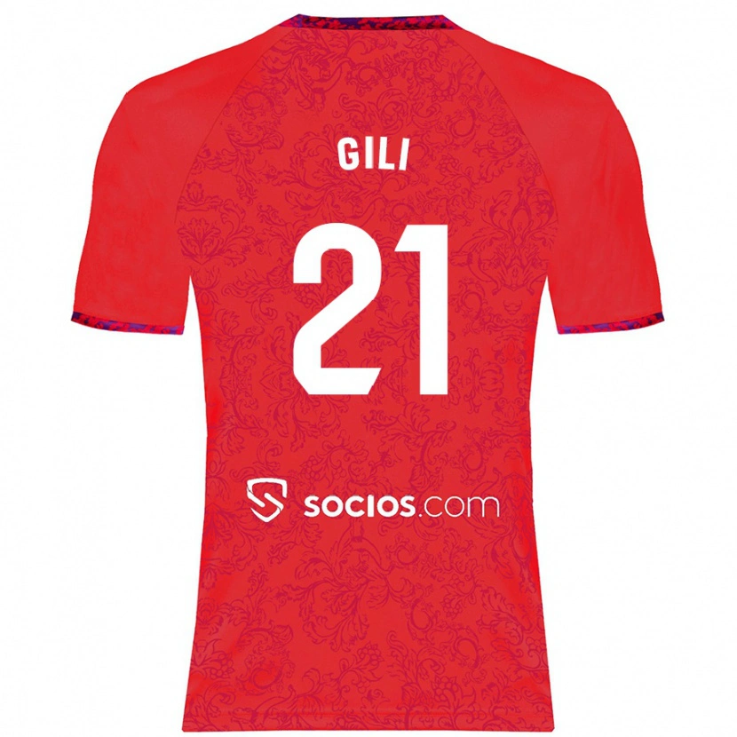 Danxen Kid Gemma Gili #21 Red Away Jersey 2024/25 T-Shirt