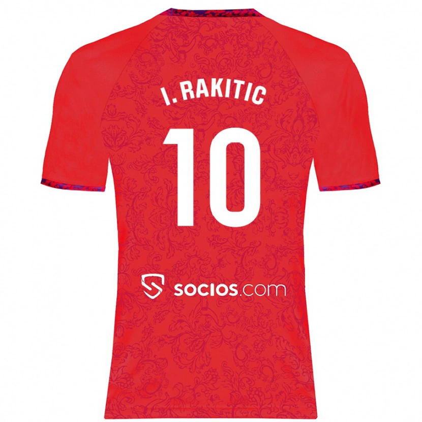 Danxen Kid Ivan Rakitic #10 Red Away Jersey 2024/25 T-Shirt