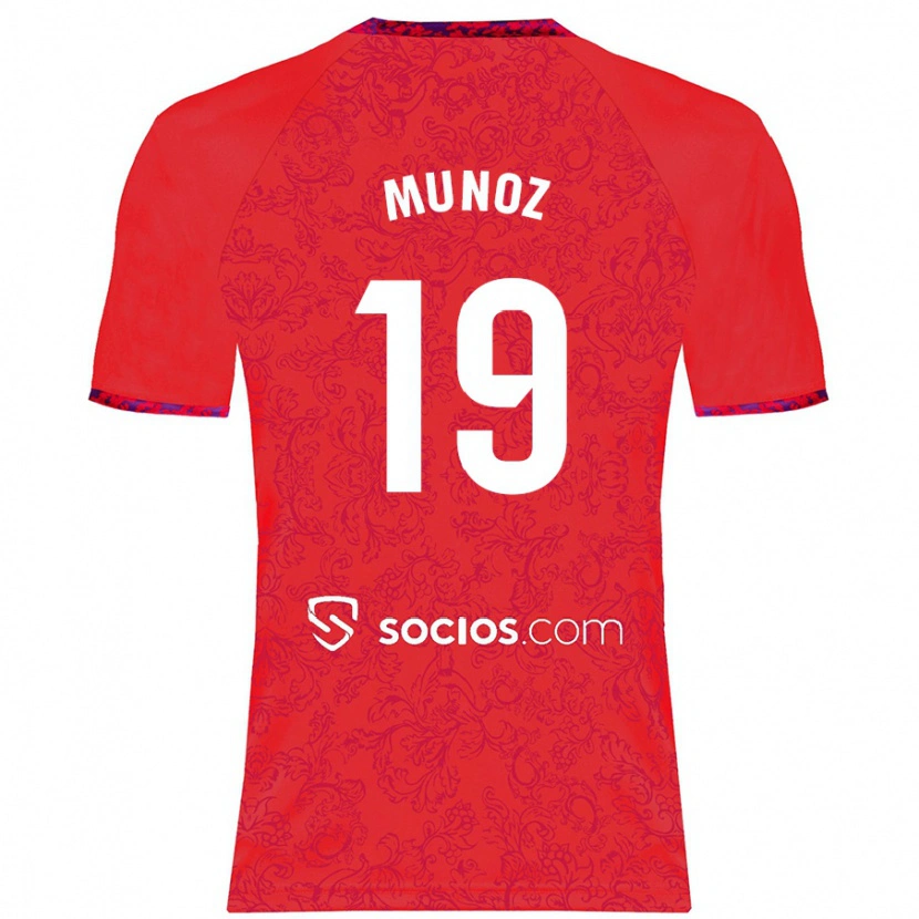 Danxen Kid Iker Muñoz #19 Red Away Jersey 2024/25 T-Shirt