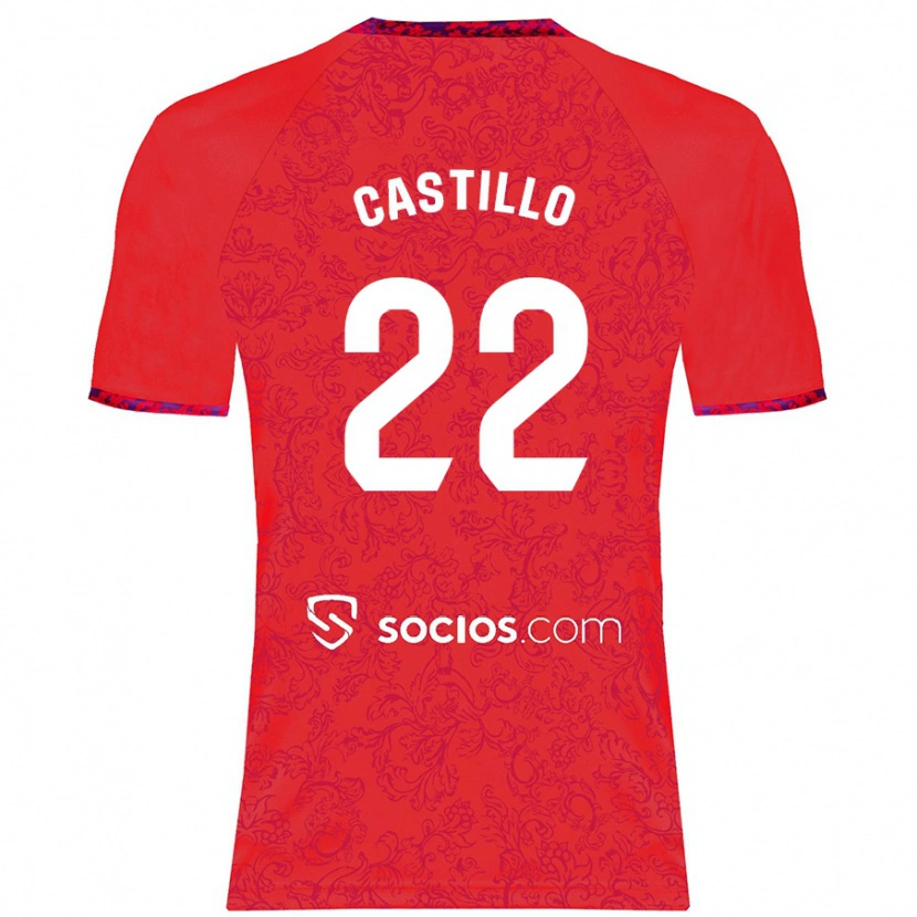 Danxen Kid José Castillo #22 Red Away Jersey 2024/25 T-Shirt