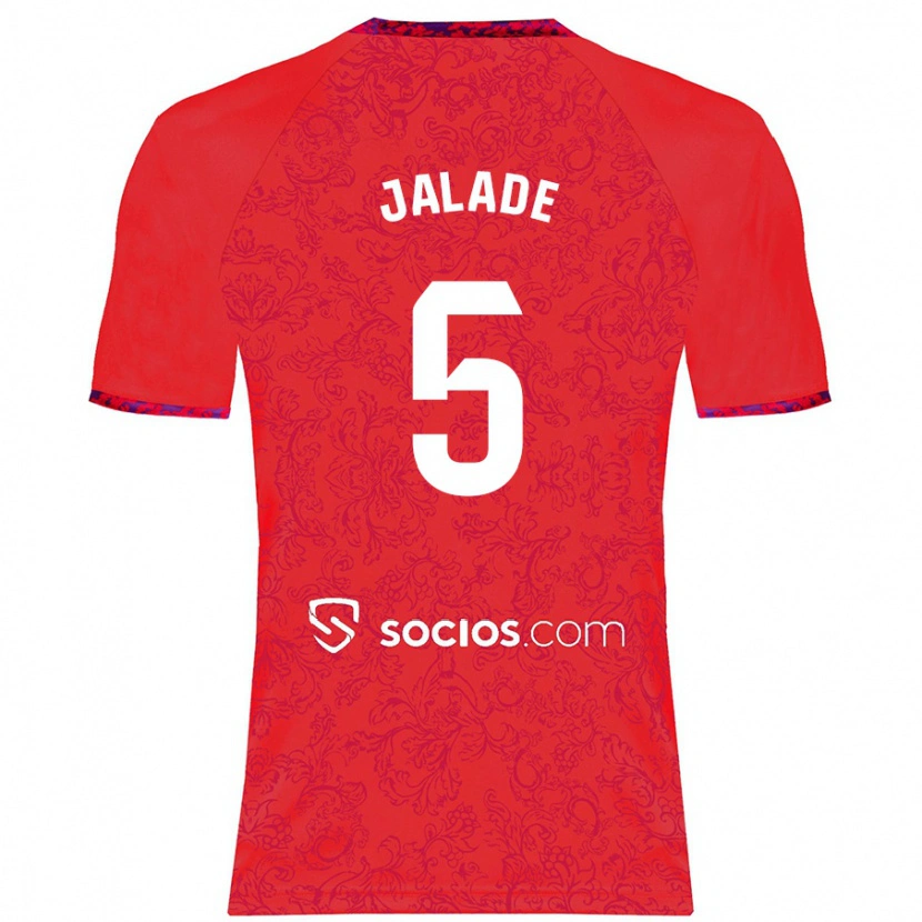 Danxen Kid Robert Jalade #5 Red Away Jersey 2024/25 T-Shirt