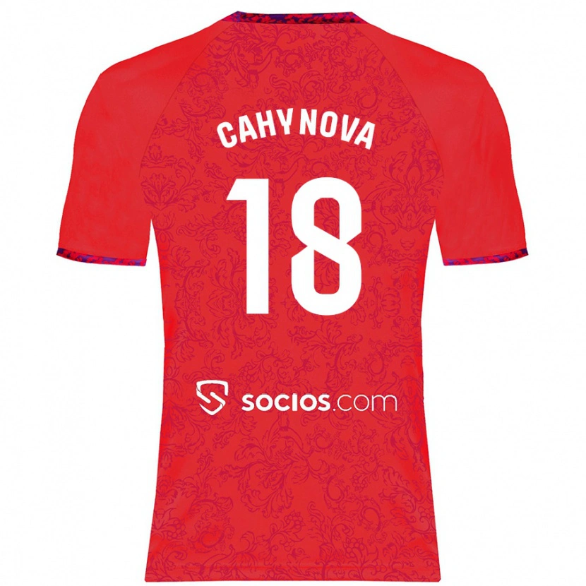 Danxen Kid Klara Cahynova #18 Red Away Jersey 2024/25 T-Shirt