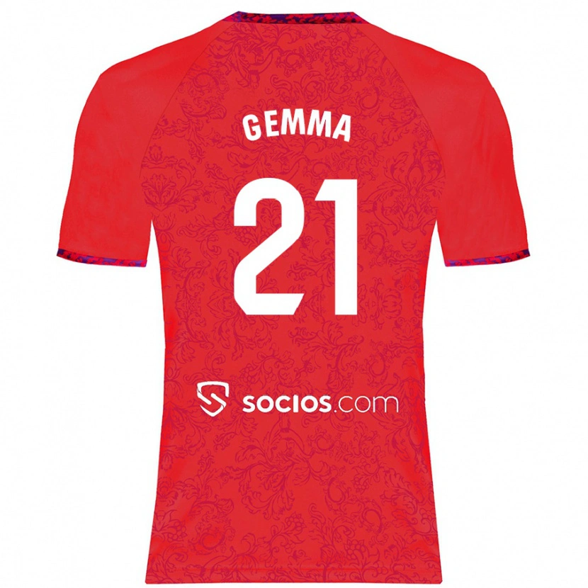 Danxen Kid Gemma Gili Giner #21 Red Away Jersey 2024/25 T-Shirt