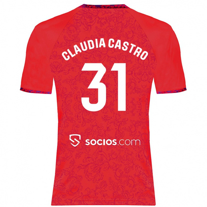 Danxen Kid Claudia Castro Romero #31 Red Away Jersey 2024/25 T-Shirt