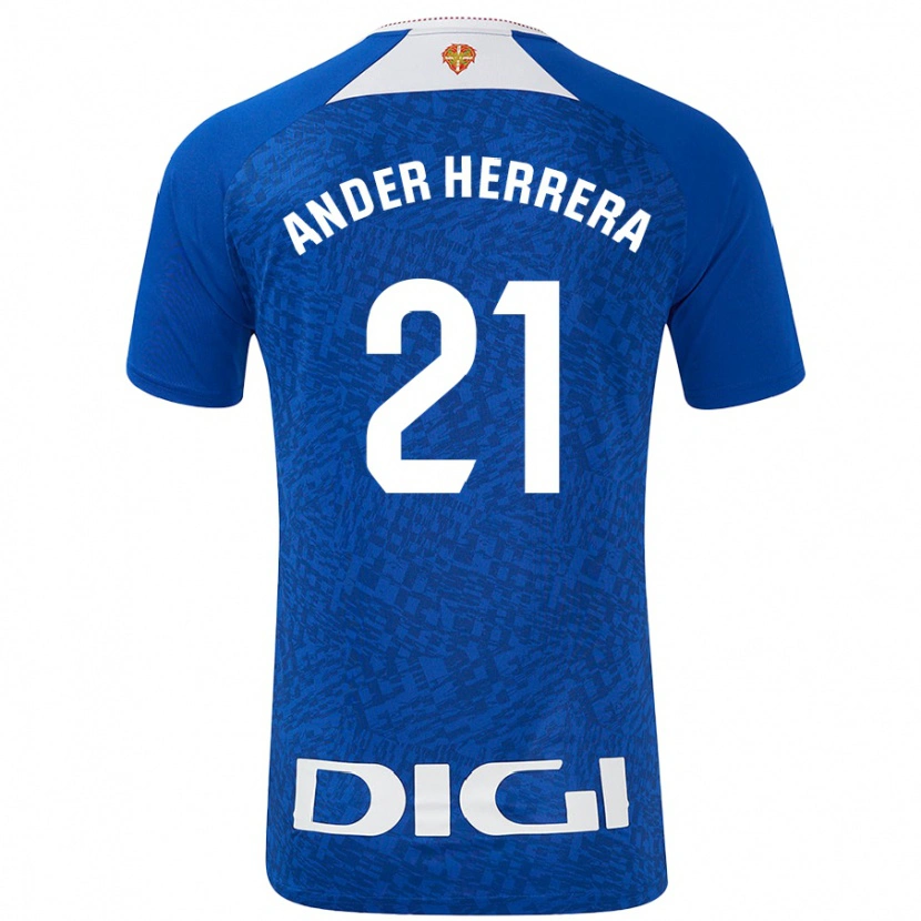 Danxen Kid Ander Herrera #21 Royal Blue Away Jersey 2024/25 T-Shirt