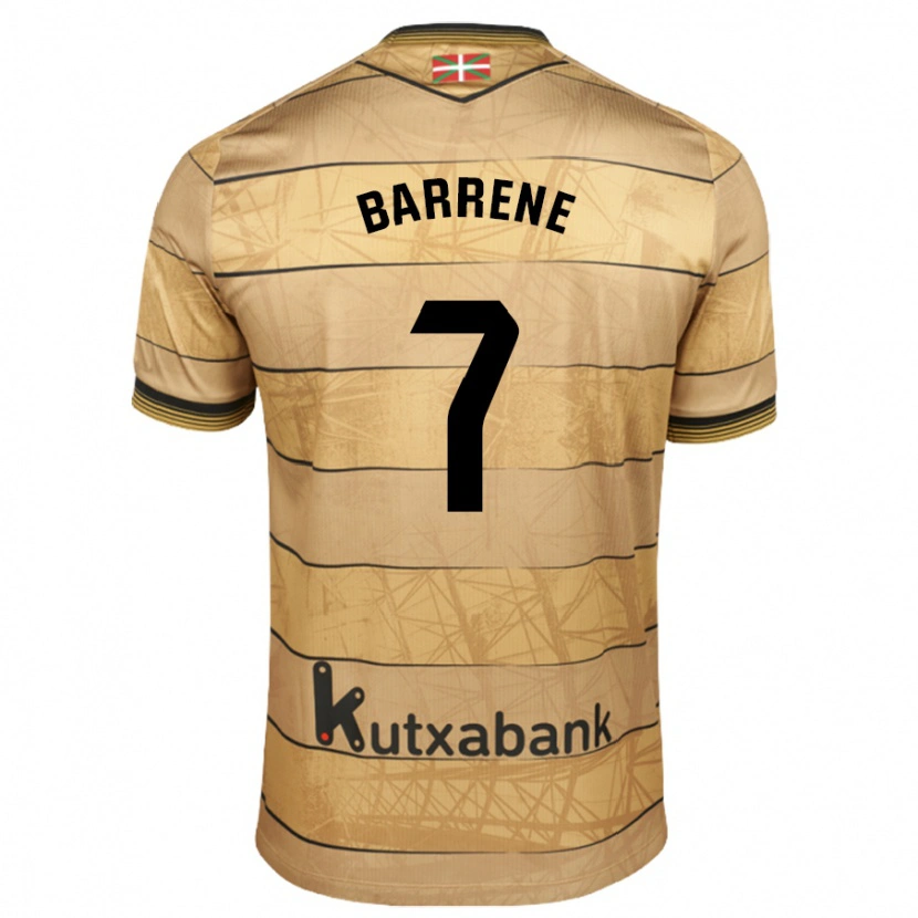 Danxen Kid Ander Barrenetxea #7 Brown Away Jersey 2024/25 T-Shirt