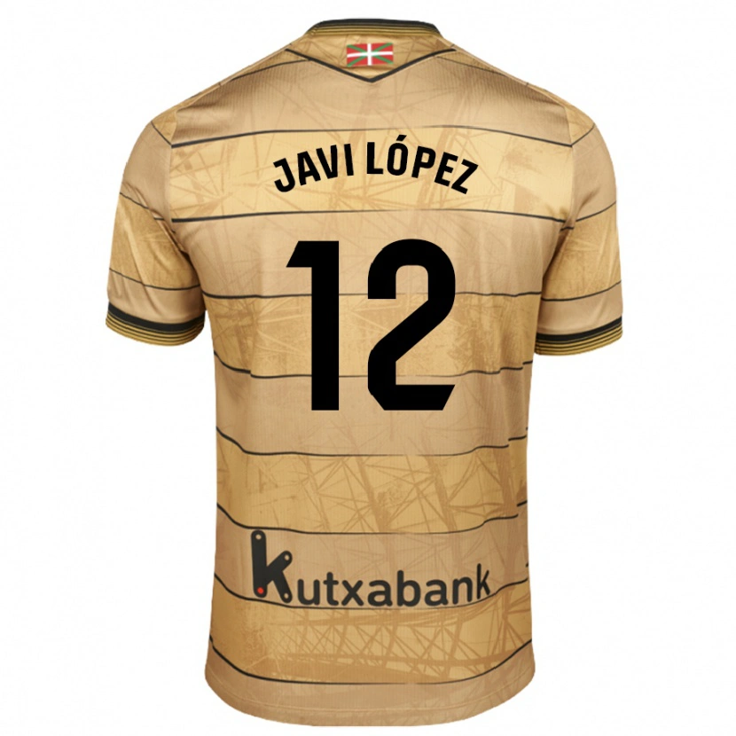 Danxen Kid Javi López #12 Brown Away Jersey 2024/25 T-Shirt