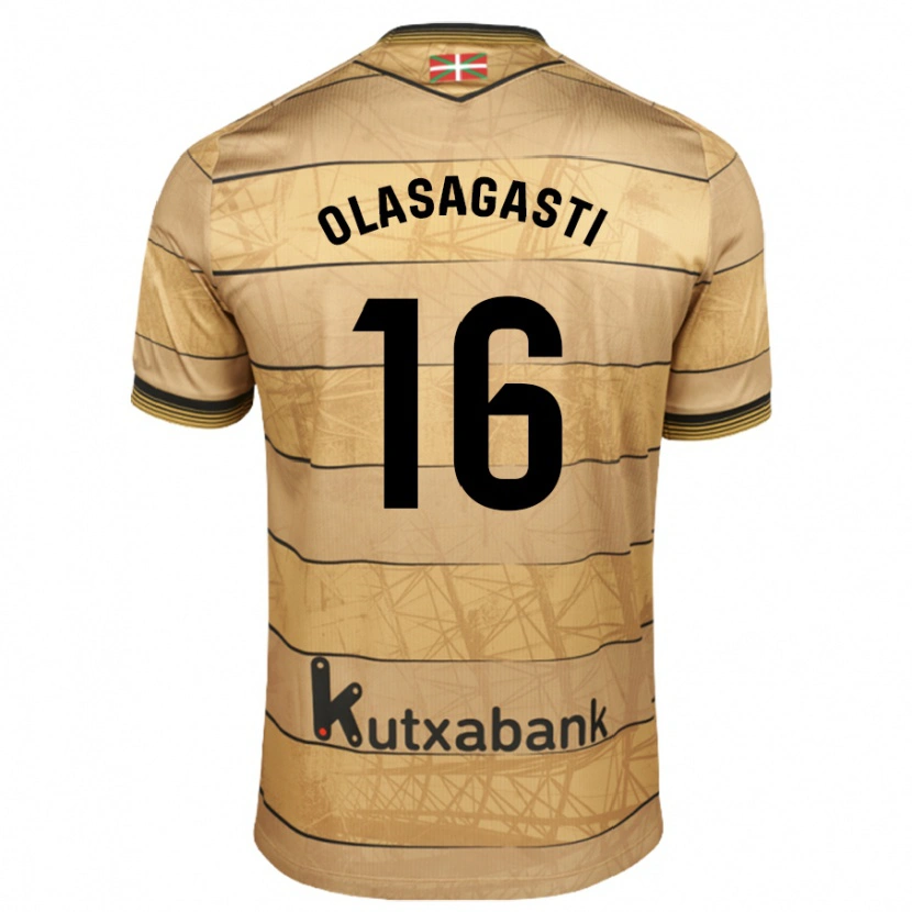 Danxen Kid Jon Ander Olasagasti #16 Brown Away Jersey 2024/25 T-Shirt