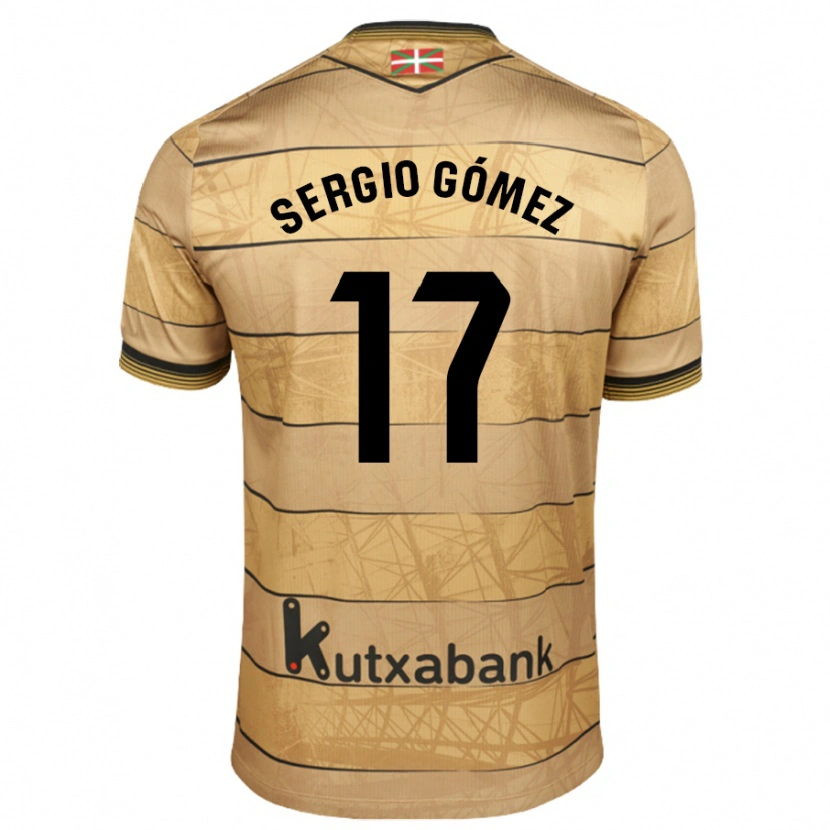 Danxen Kid Sergio Gómez #17 Brown Away Jersey 2024/25 T-Shirt