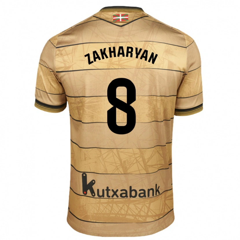 Danxen Kid Arsen Zakharyan #8 Brown Away Jersey 2024/25 T-Shirt