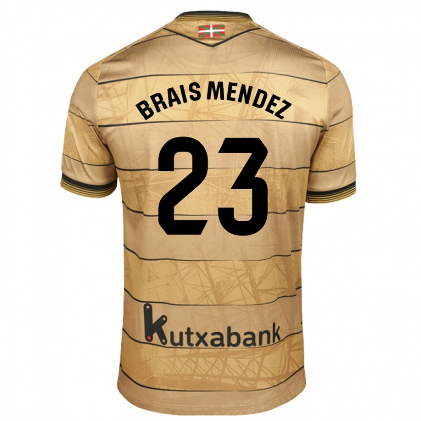 Danxen Kid Brais Méndez #23 Brown Away Jersey 2024/25 T-Shirt