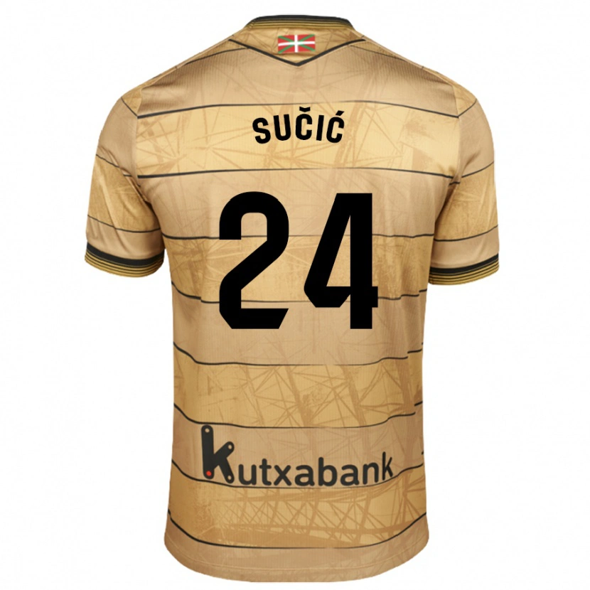 Danxen Kid Luka Sucic #24 Brown Away Jersey 2024/25 T-Shirt