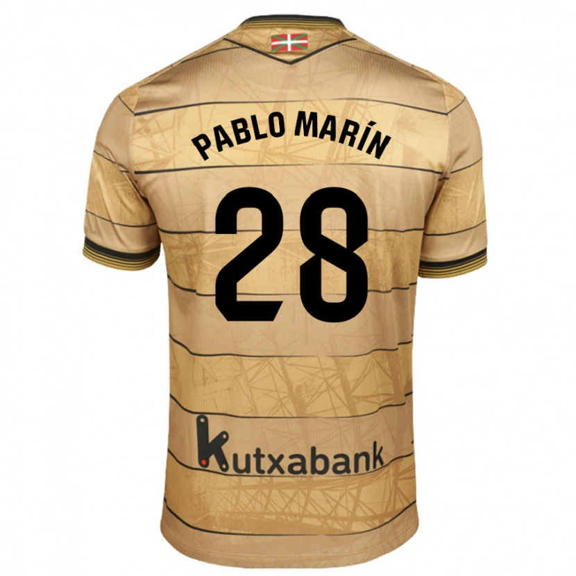 Danxen Kid Pablo Marín #28 Brown Away Jersey 2024/25 T-Shirt